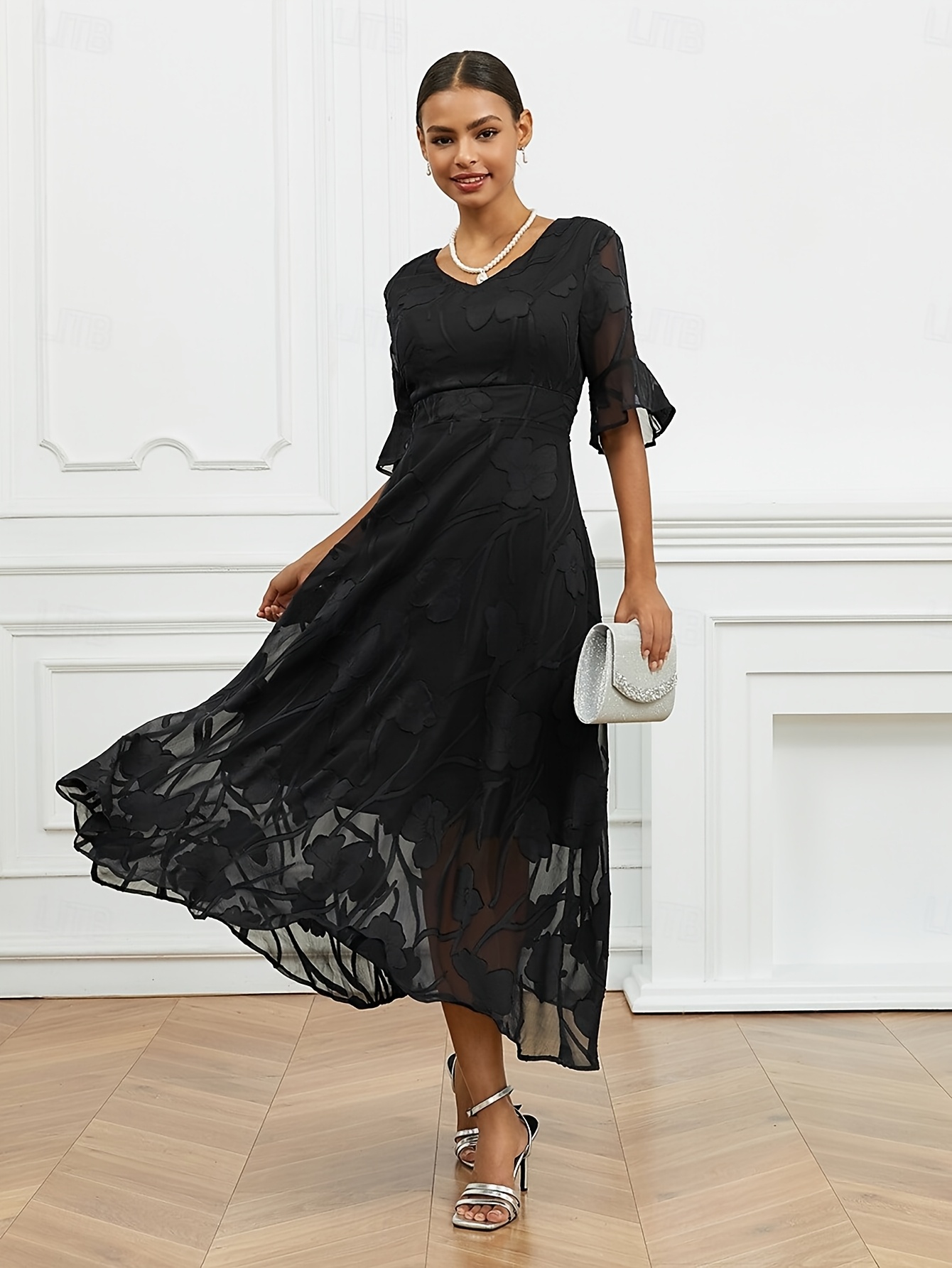 tea length dresses sold on Temu United States