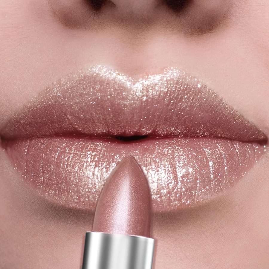 Lipstick, Waterproof, Not Sticky, Color, Lasting Makeup, Pearlescent, Sparkle, , Suitable For Beginners, Lip Gloss
