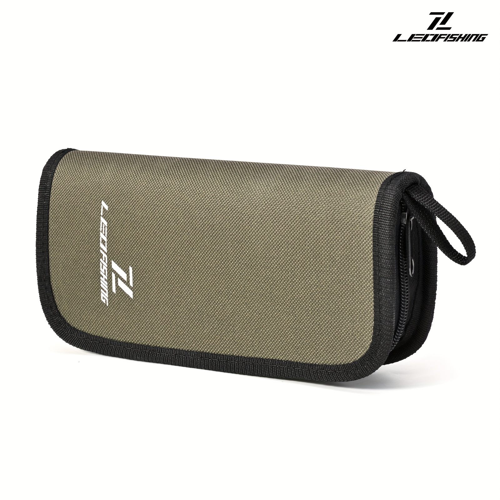 Image of Leofishing Fishing Lure Storage Wrap Bag Spinner Baits Wallet Case, Portable Lure Bag Fishing Organized Fishing Storage Tackle Bag Fishing Gear Additions Bag