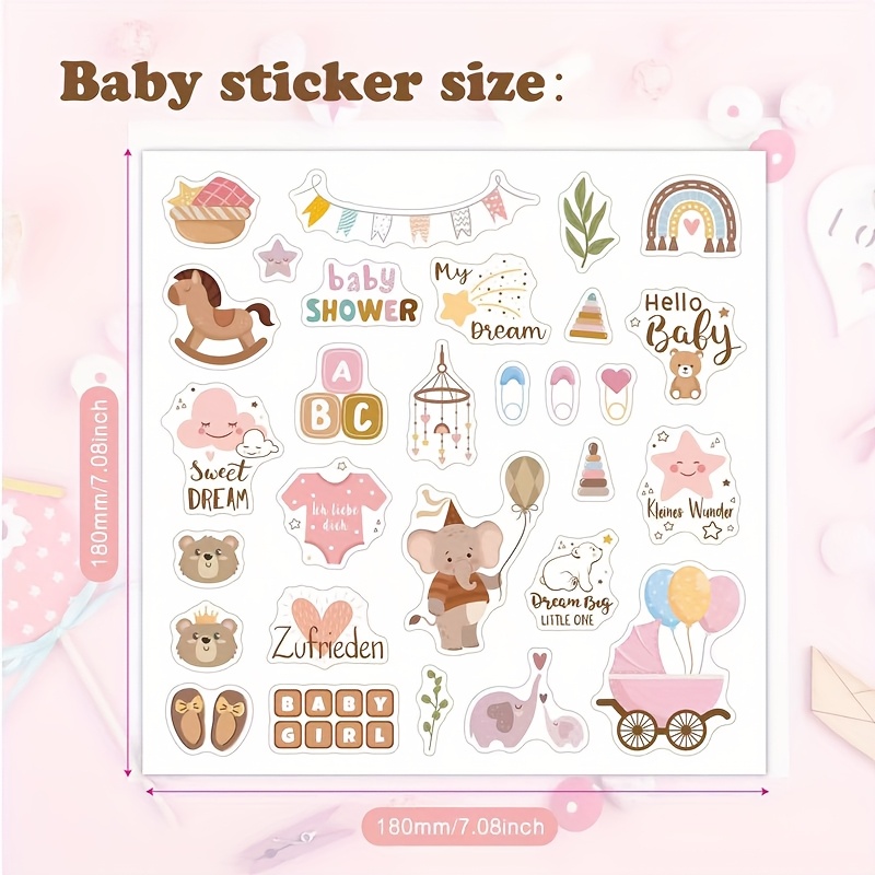 110pcs Bilingual German/English Multicolor Student Growth Commemorative Stickers