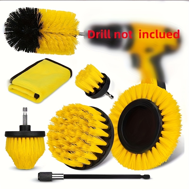 

7pcs Multi-purpose Cleaning Brush Set Household Car Wash Disc Brush Extension 3.5 Inches Ball Brush