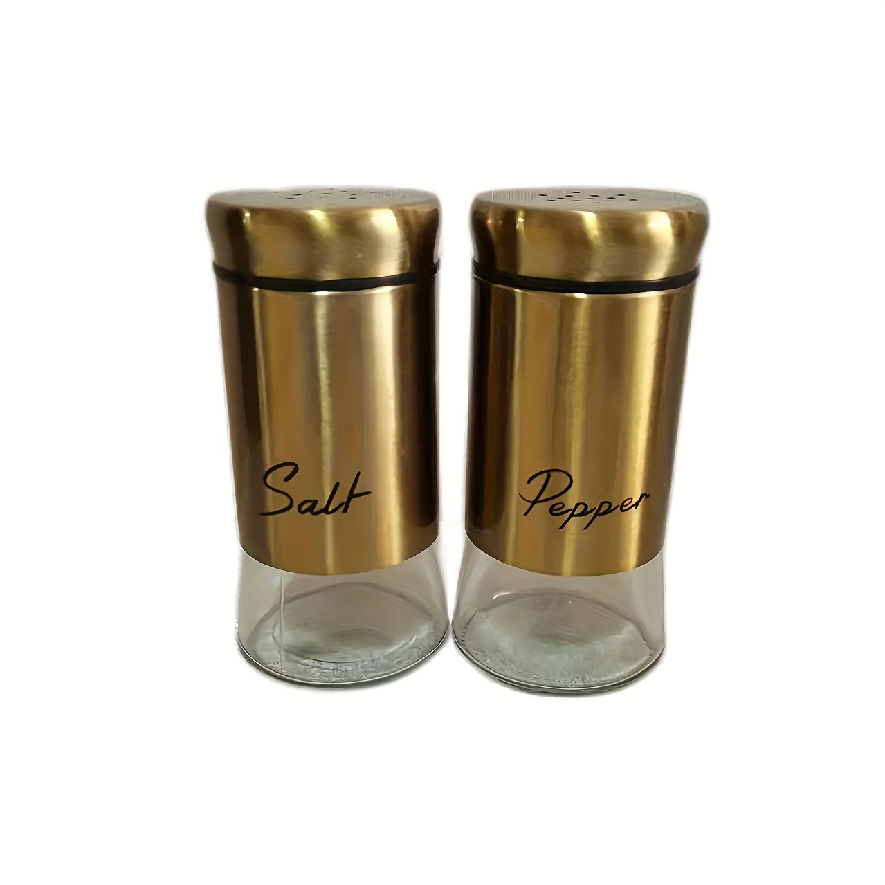 TEMU 1 Set Salt And Pepper Shaker Set, Salt And Pepper Shaker With Stainless Steel Lid. Seasoning Bottle. Seasoning Shaker