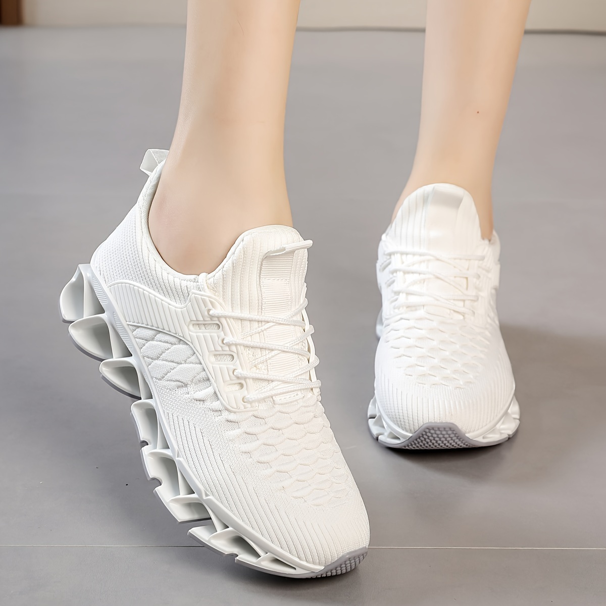 

Women's Slip-on Walking Running Shoes, Casual Fashion Sneakers, Comfortable Breathable Non-slip Work Sneakers, Sports Training Shoes