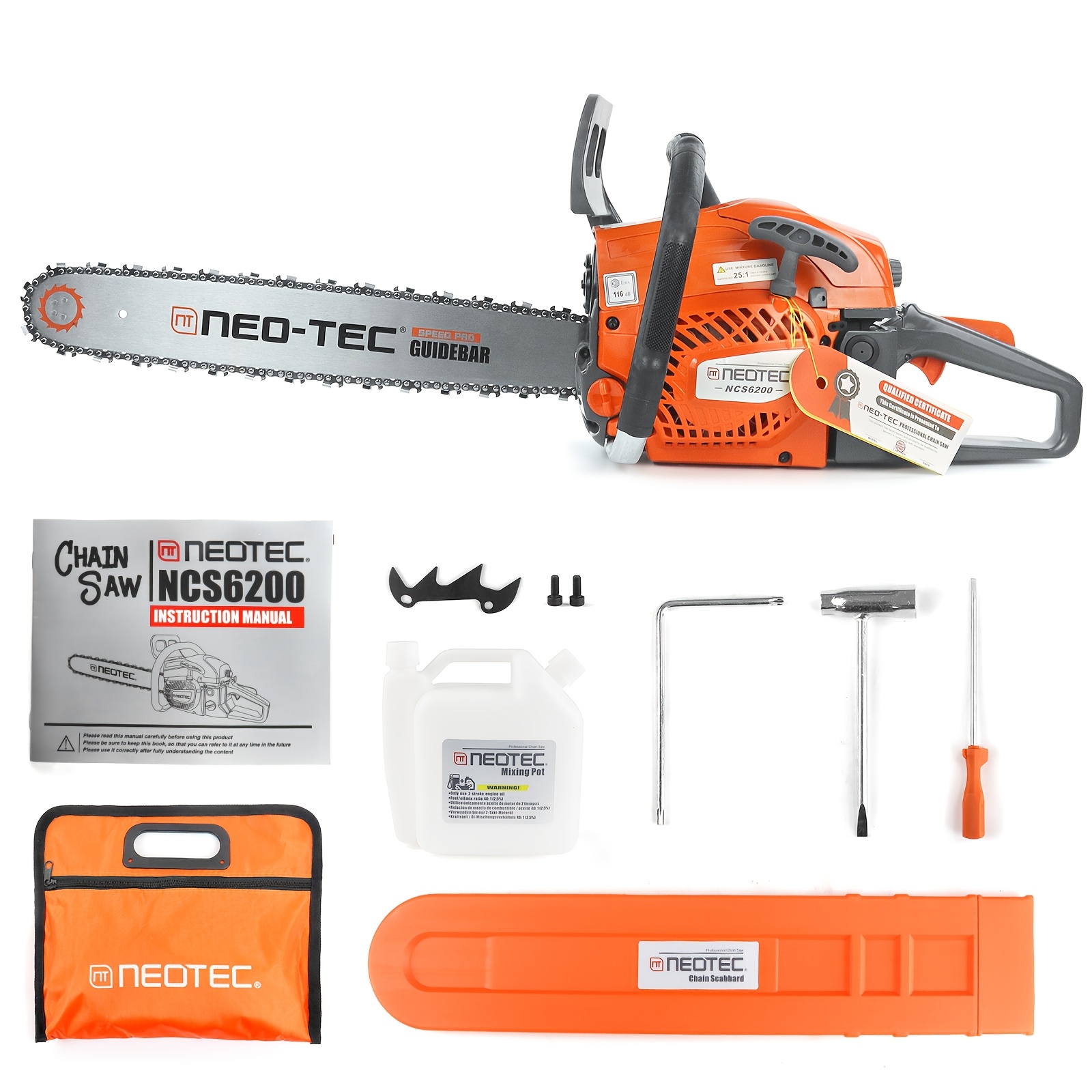 Temu – TEMU 62cc Gas Chainsaw 20 Inch Gas Powered Chainsaws 2-cycle Petrol Handheld Gasoline Chain Saws For Cutting Trimming