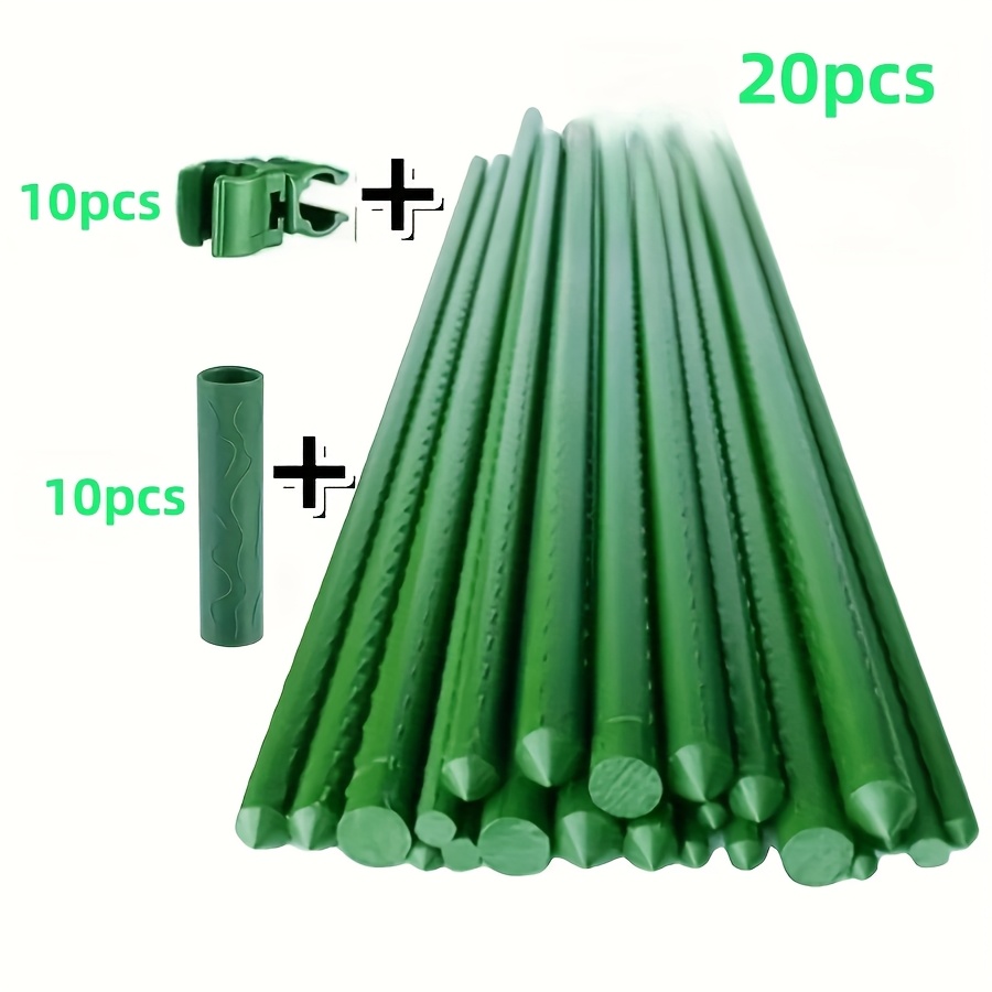 TEMU 40pcs/set Coated Support Rods For Fruits And Vegetables, Including 16 Accessories, Suitable For Climbing And Securing Vegetables, Fruits, Vines,
