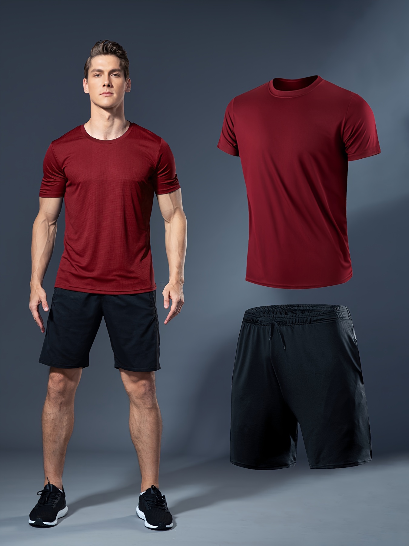 men's summer fitness set - lightweight, , breathable