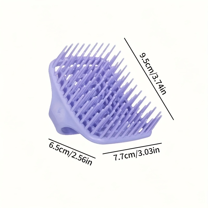 1 Peine Masajeador de Cuero Cabelludo y Cepillo para Lavar el Cabello con Dientes Suaves - Peine Desenredante de Plástico ABS para Uso en Seco/Mojado, Masaje del Cuero Cabelludo, Cuidado del Cabello - Para Todo Tipo de Cabello (Normal, Rizado, Liso) - Herramienta para Ducha, Spa y Salón
