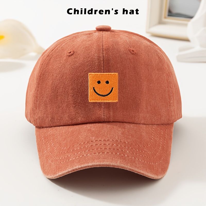 1 Square Embroidery Vintage Baseball Cap | , Fashionable For Boys And Girls, Lightweight, , Closure