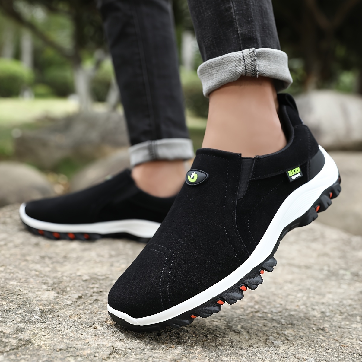 Men's Fat Wide Toe Athletic Shoes, Comfortable Sneakers for Active Use
