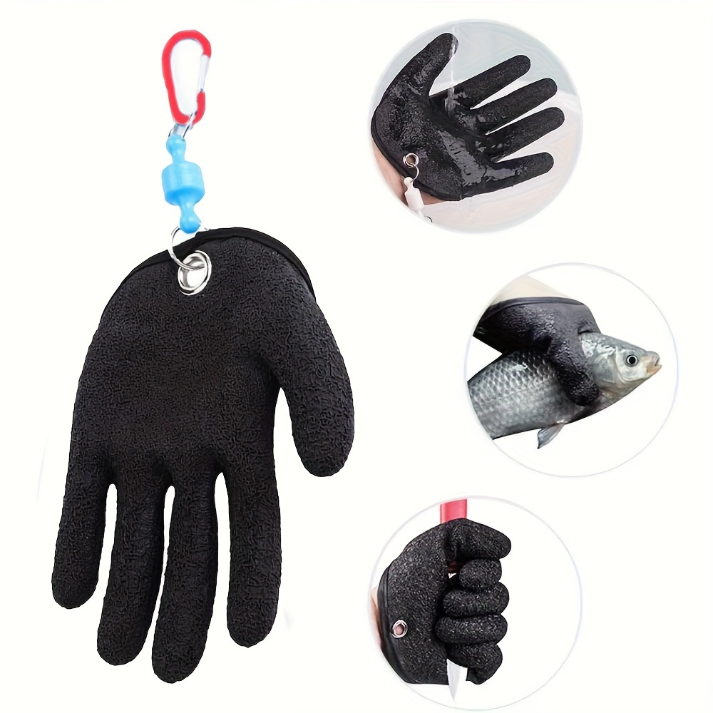 Ana Fishing Gloves Catching Fish Non-Slip Handguards with Magnet Release 