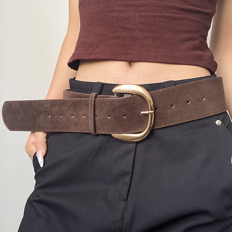 E-shop 1 Stück Damen Gürtel Retro Amerikanische Mode Lässiger Weit Gürtel Damen Neue Hot Premium Vielseitiges Accessoire Gürtel Geeignet für Täglichen