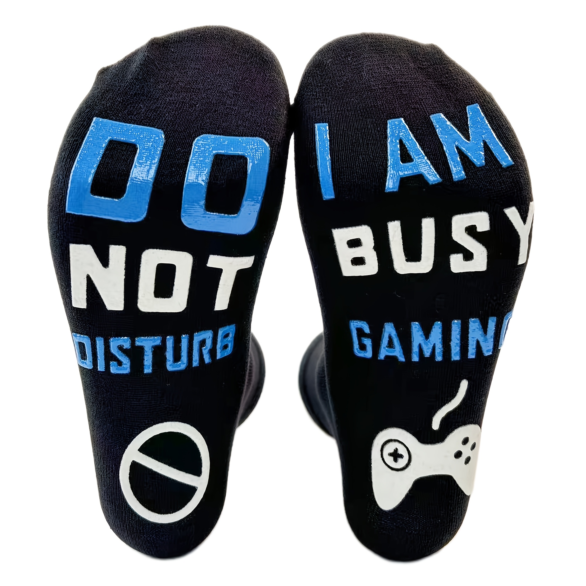 TEMU A Pair Of "do Not Disturb" Anti-slip Mid-tube Socks For , Featuring Sole Adhesive Dots And A Design For Men