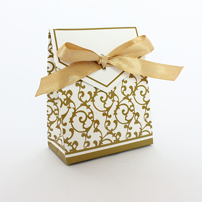 E-shop Geschenk für Sie/Ihn 10 Stk./24 Stk./60 Stk. Exquisite kleine goldene/silberne "Yanhua" Papier-Box, Hochzeits--Geschenkverpackungsbox-Zubehör,