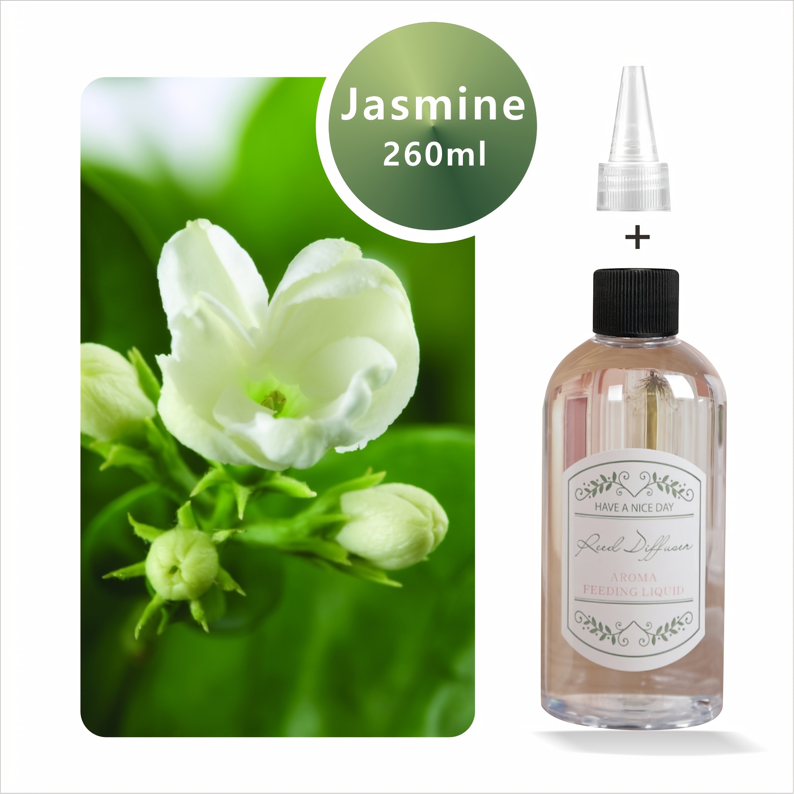 260ml Reed Diffuser Essential Oil Replenisher Bottled Set Rattan Dried Flower Fragrance Replenisher Deodorant