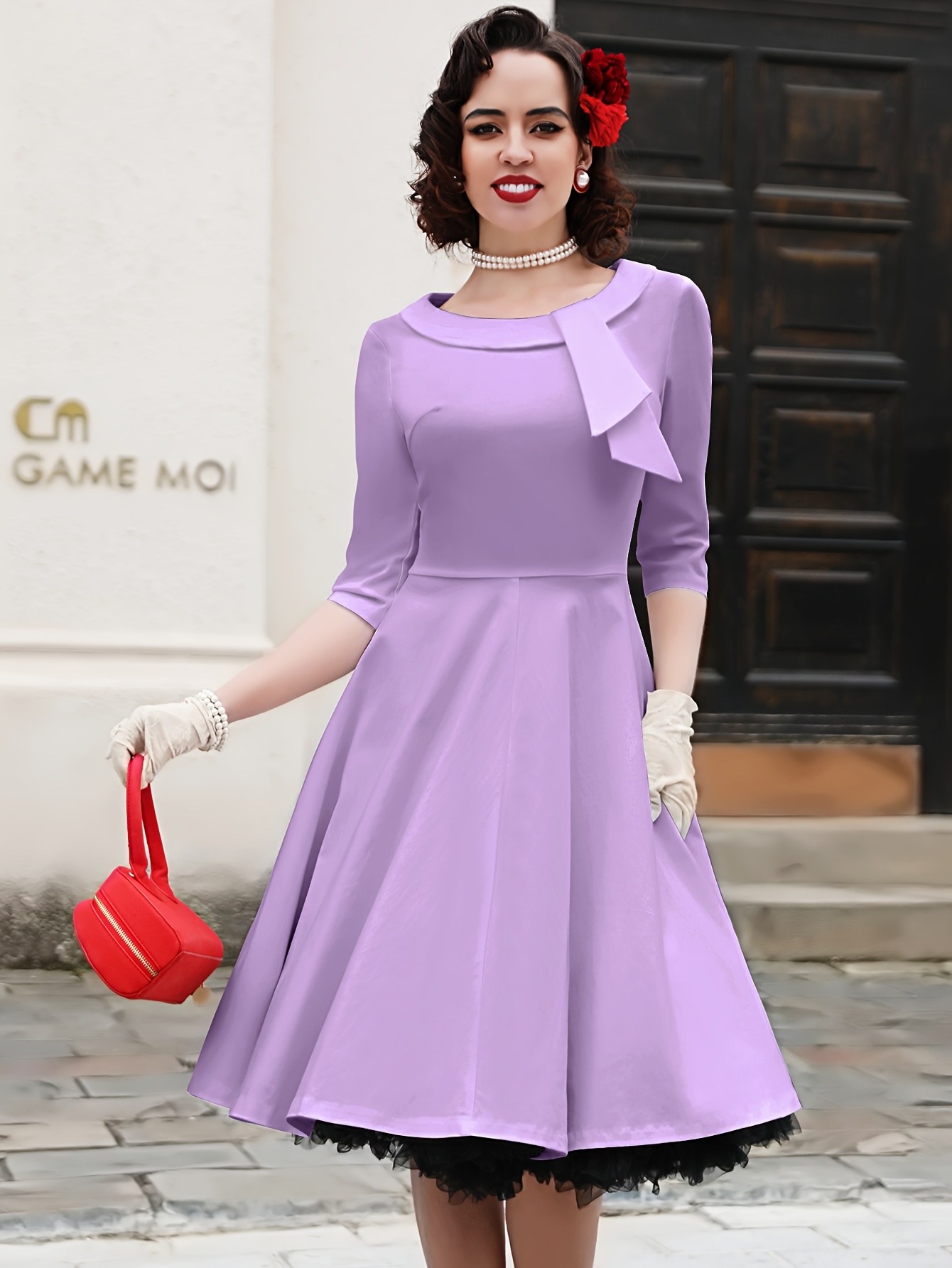 open lace back dress All For You Purple Tiered Cotton Dress – Shop the Mint main image 1