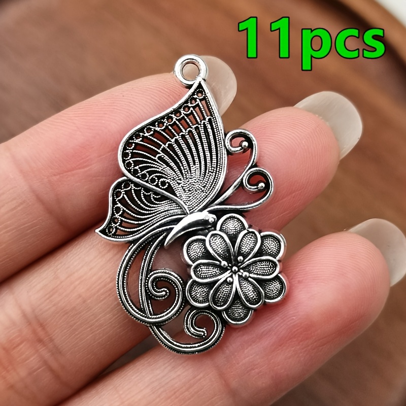 TEMU 11pcs Vintage Chinese Style Pendants, Women's Fashion Pendant Charm, Handmade Necklace, Earrings, Bracelet, Anklet Additions, Bohemian Style,