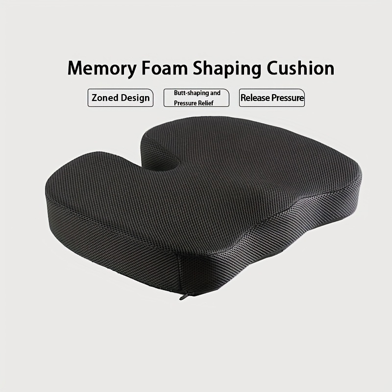 TEMU U-shaped Memory Foam Seat Cushion For Tailbone Care, Reduces From Prolonged Sitting, Protects After Hemorrhoid Surgery, Cushion, Removable And Washable, Suitable For All