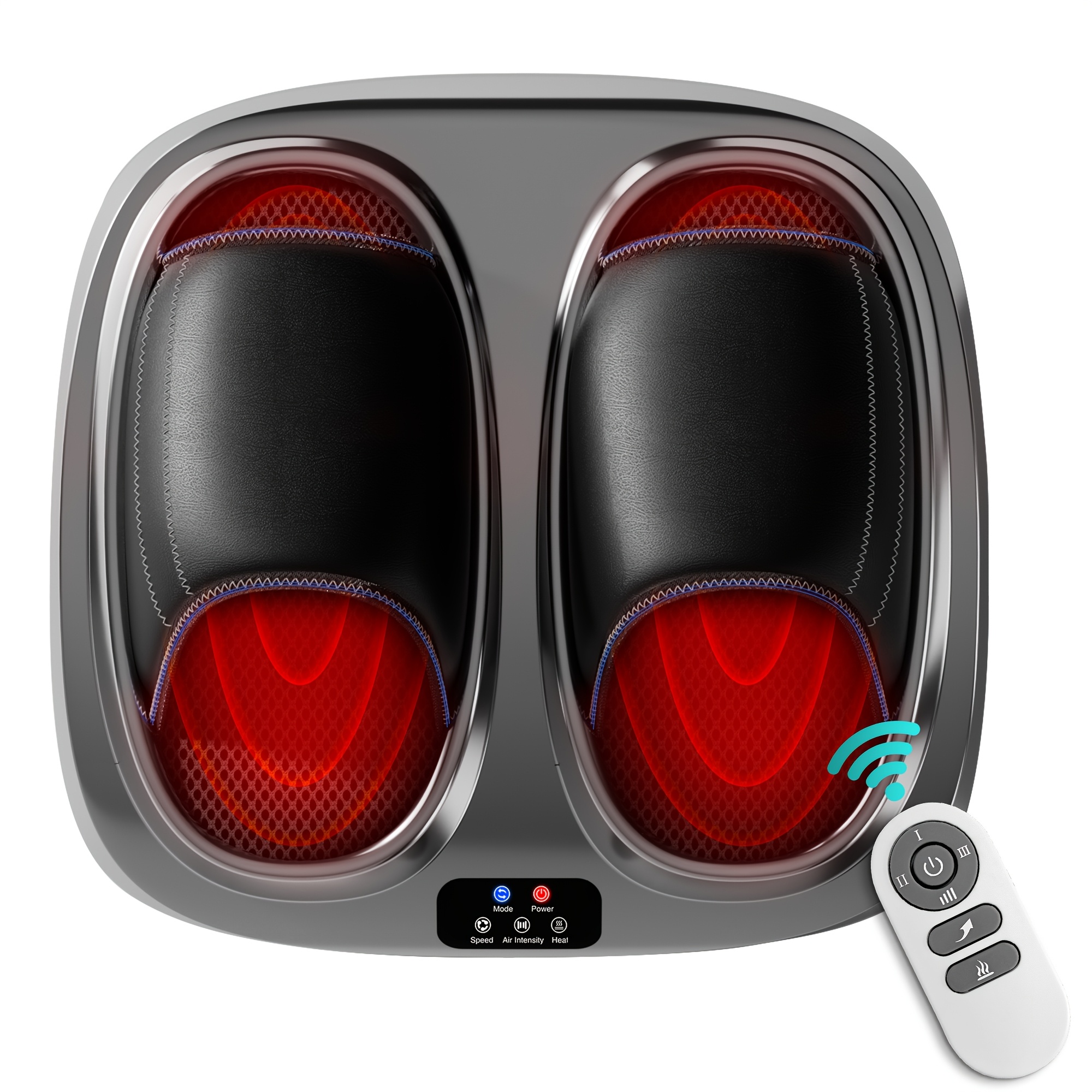 Image of 3d Foot Massager, A Foot Massager That Wraps The Feet With Air Compression, Featuring Kneading And Heating Functions, Suitable For Most Foot Shapes, Eu Adapter. An Ideal Gift For Moms, Dads Or .