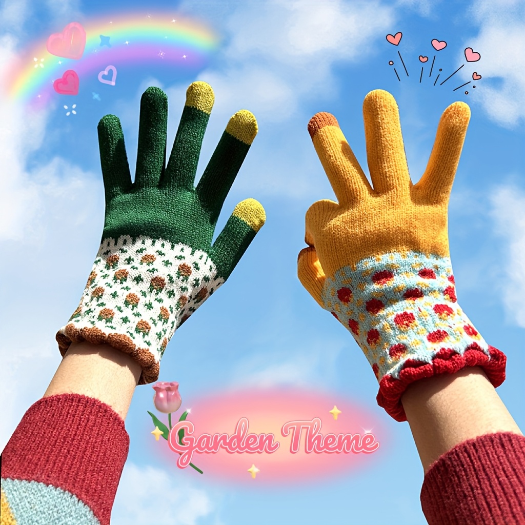 

Cozy Knit Touchscreen Gloves For Women - Warm, Winter Cycling Gloves With Cute & Plush Lining, Flannel, Touchscreen