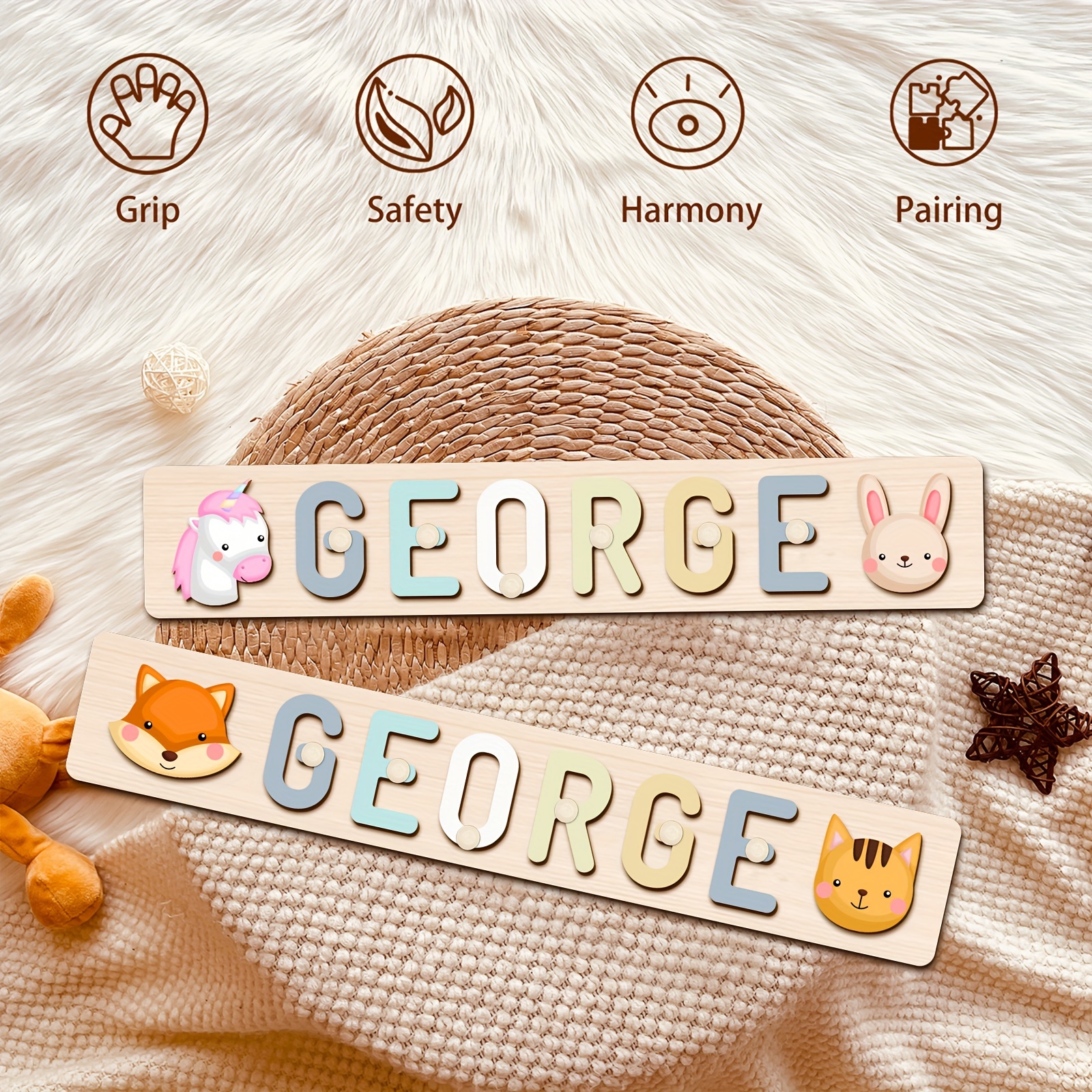 Original Custom Name Puzzle, Interactive Letter Puzzle Toy