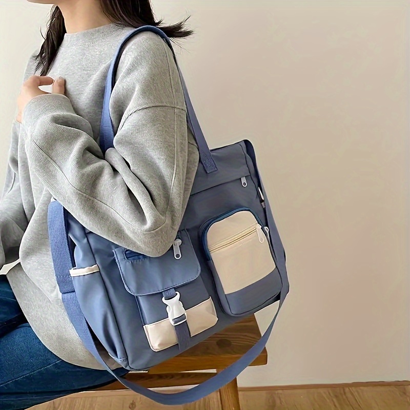 Borsa A Tracolla Donna Wafybsre In Nylon Impermeabile – Media, Con Tracolla Regolabile, Multi-tasche, Per Viaggi, Scuola, Lavoro