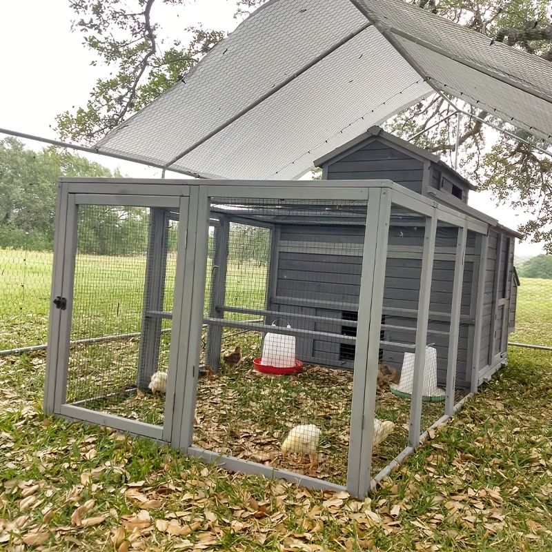 

Aivituvin Chicken Coop With Large Nesting Box, Outdoor Wooden Poultry Cage With Run