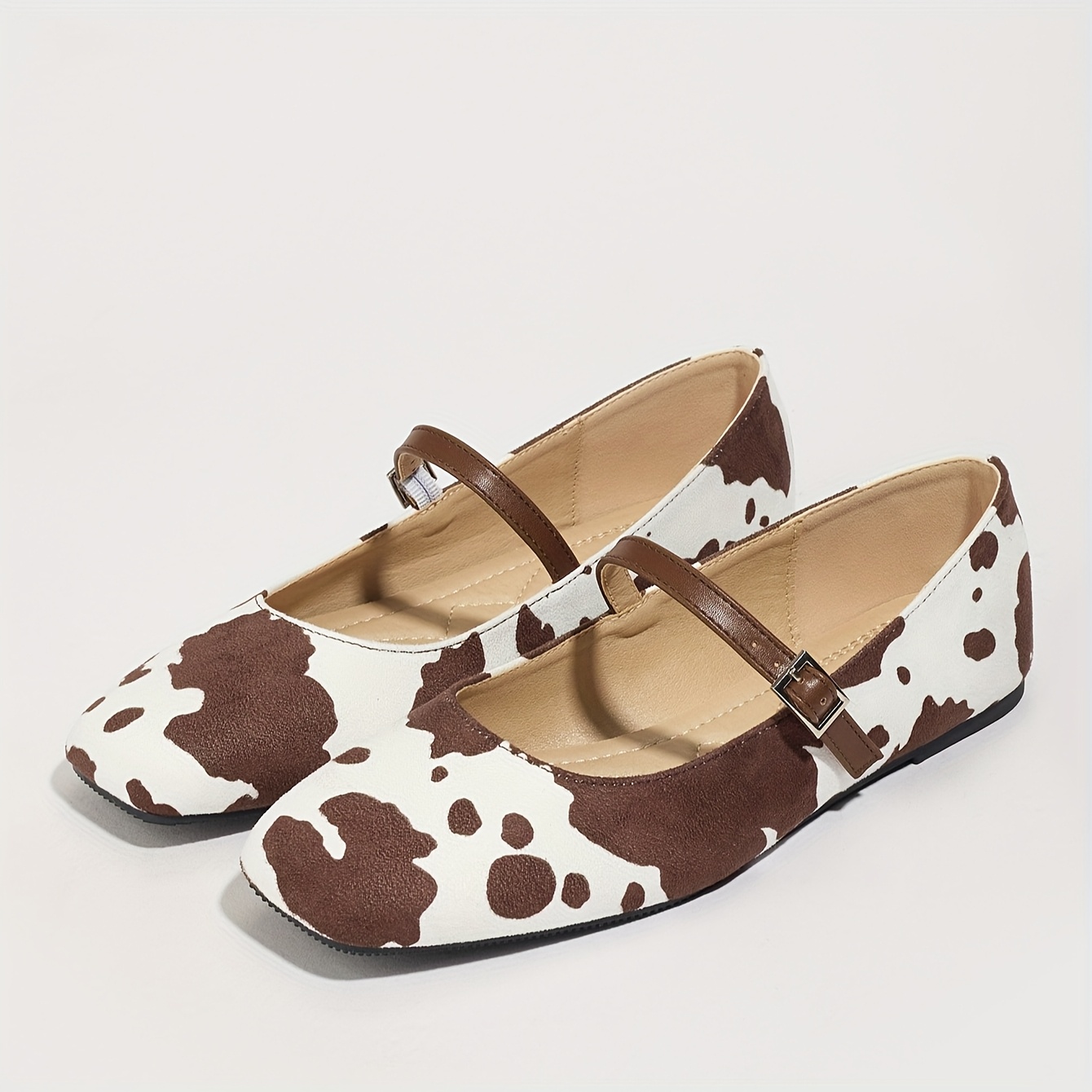 dmsk leopard potisk flats - tvercov pik, lehk a prodyn, hnd a bl kontrastn design, nastaviteln pezka, ideln pro lern elegantn outfity, dmsk boty a flats, univerzln mdn obuv, syntetick kryc vrstva 0