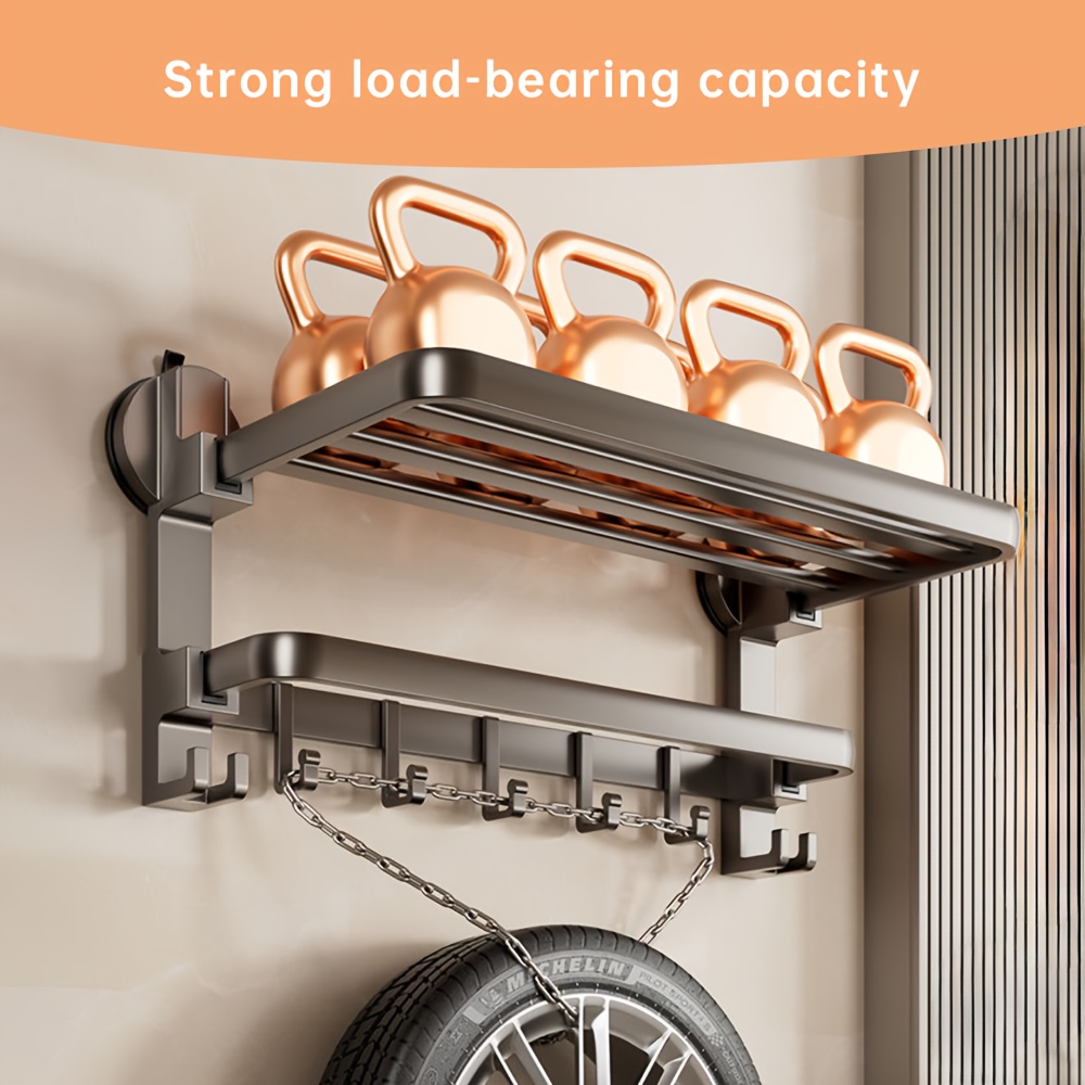 Musurjoy 1pc Space-Saving Shower Rack - Suction Cup Installation No Drilling, Heavy-Duty Bathroom Shelf, Suitable for Shower and Toilet Wall/Tiles, Multifunctional Organizer, Easter Gift, Back-to- Season Choice