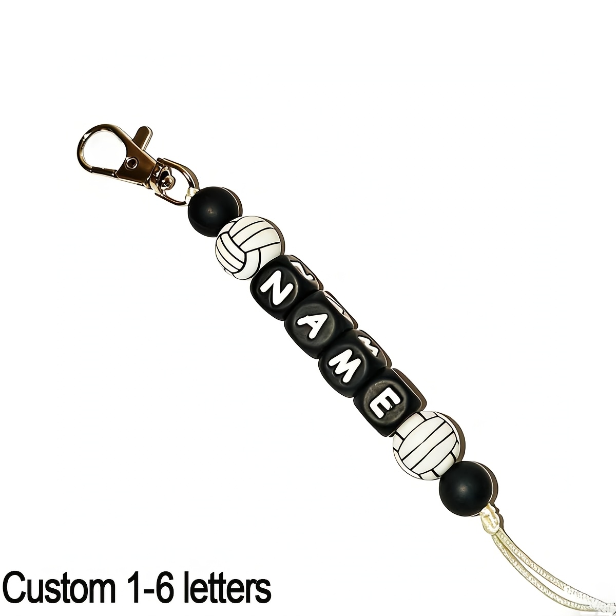 TEMU 1 Personalized Silicone Ball Keychain, Football/basketball/baseball/volleyball//tennis, Custom Gift For Sports Enthusiasts, Backpack Decoration,