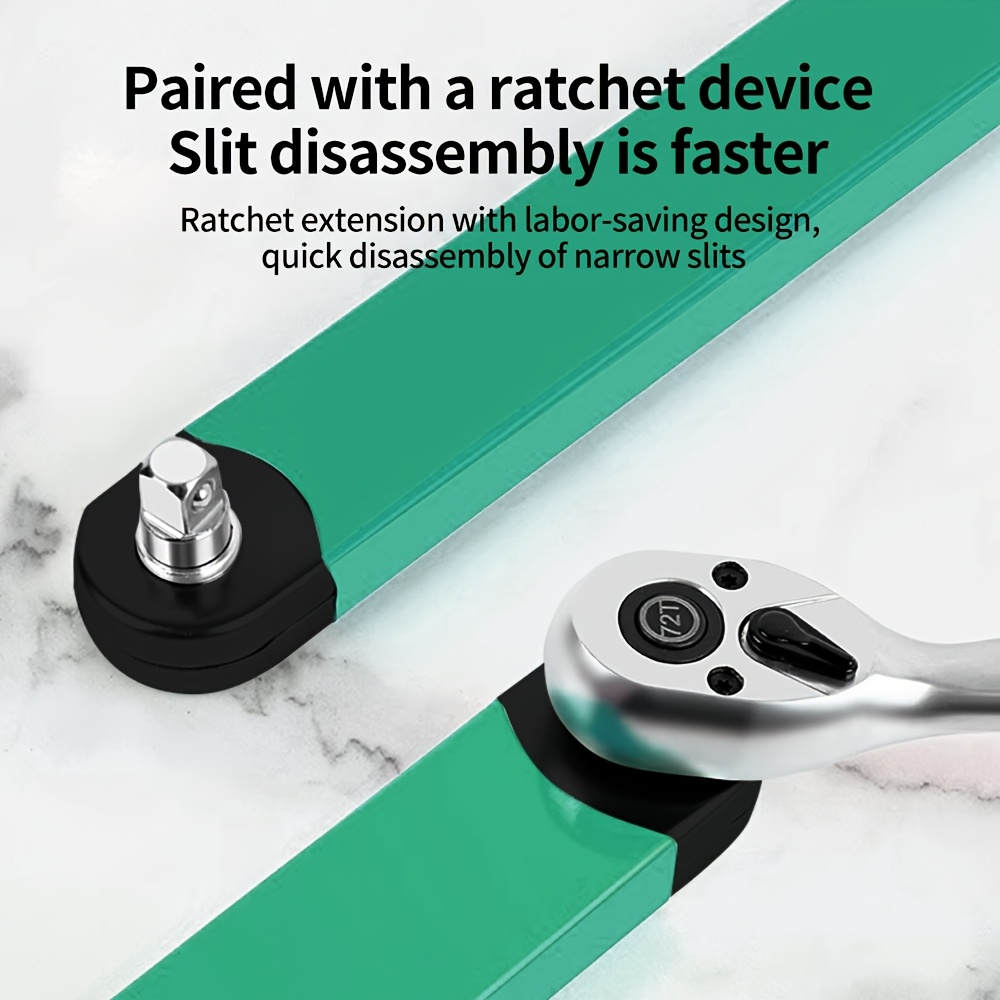 ratchet torque extension wrench mechanical extension wrench 15 inch multifunctional extension wrench with 1 4 inch 3 8 inch 1 2 inch square drive adapter rod workshop car   tool car wrench   manual tool