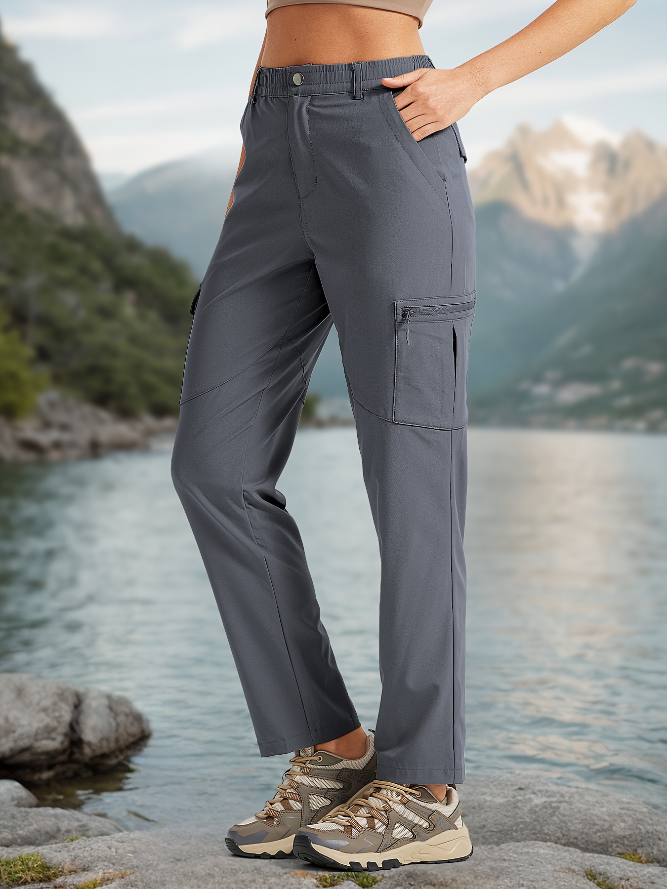 womens hiking cargo pants quick dry lightweight water