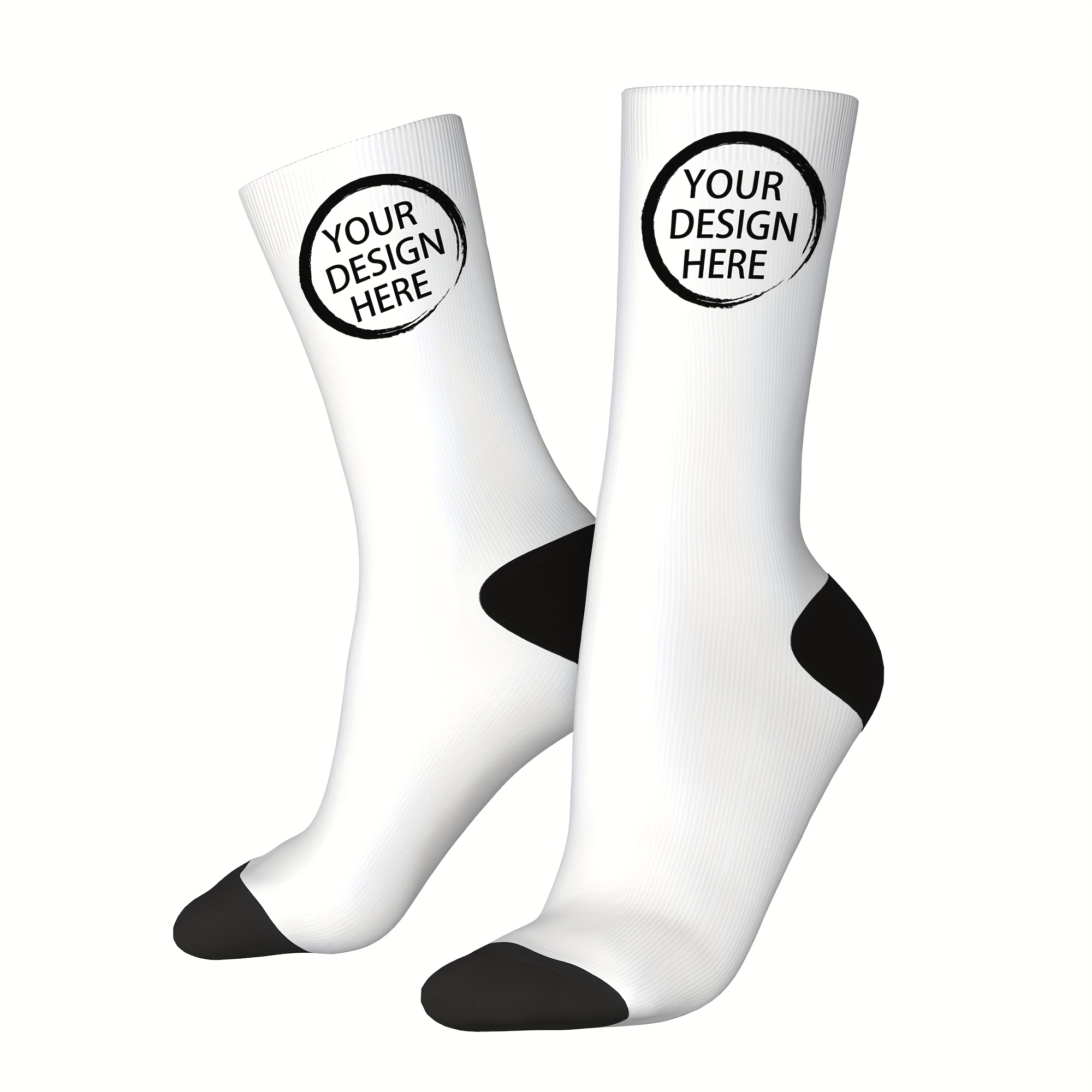TEMU 1 par de calcetines personalizables - Diseño con foto personalizada, regalo romántico para , aniversario y Día de San Valentín, calcetines para