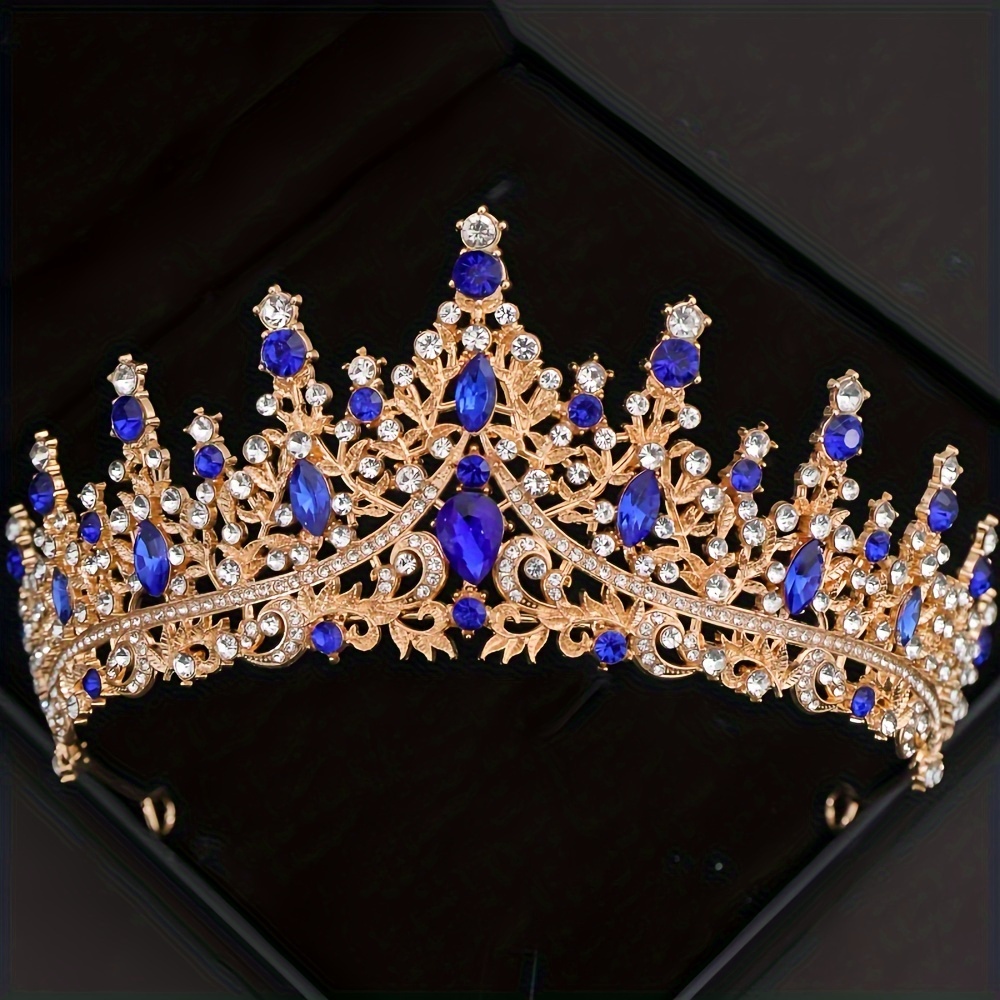 Elegant Gold and Multicolor Gemstone Tiara Amazon.com: TOBATOBA Tiaras for Women, Multicolor Tiara Gold  main image 3