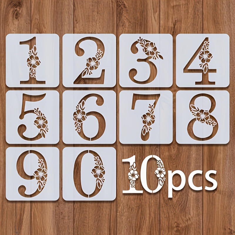 10 Reusable Templates for Numbers and Flowers