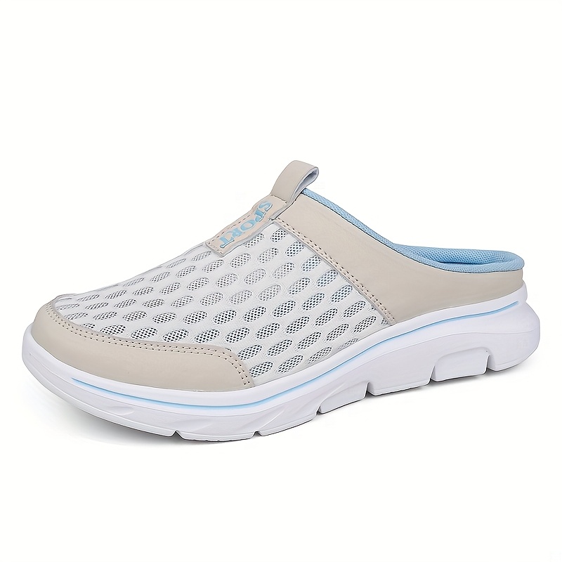 Women&#39;s Lightweight Breathable Mesh Slip-On Slippers with Soft EVA Soles - Grey &amp; Pink Accents, Closed-Toe Design &amp; Tassel Details for Indoor/Outdoor All-Day Comfort, Indoor Footwear | Casual Style | Flexible Footwear, Ladies Slippers