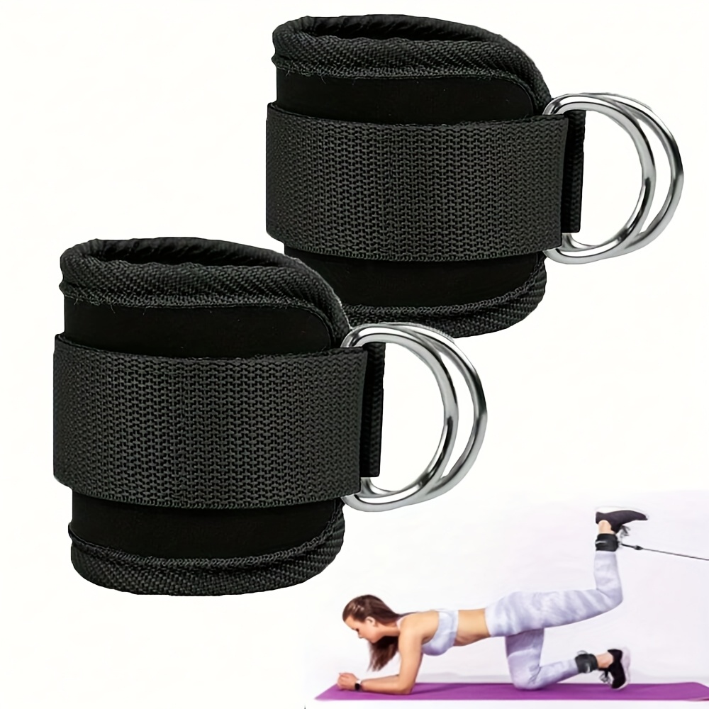Heavy-Duty Adjustable Ankle Straps with Double D-Rings