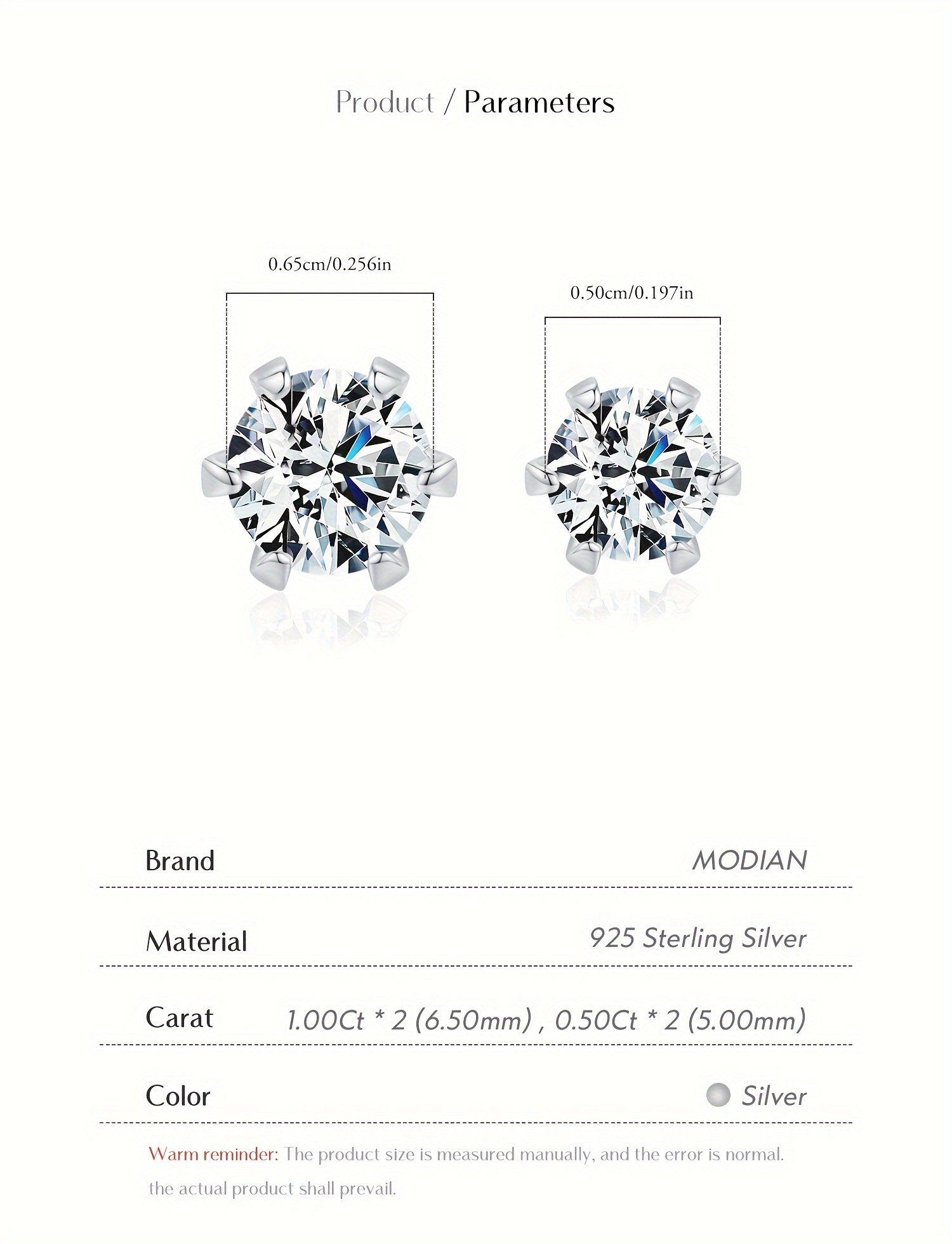 1 carat   moissanite stud earrings 925 sterling silver sparkling wedding platinum plated fine jewelry for women details 6