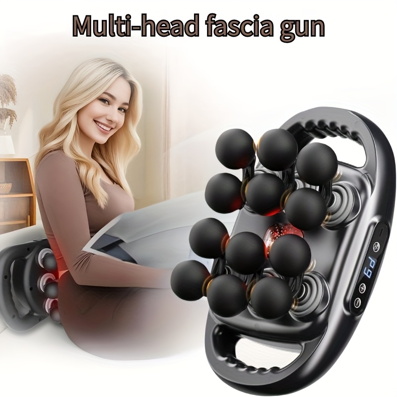 TEMU 12 Massage Guns For Deep Tissue, 9 Strengths And 9 , Cordless Electric Shock Massage Tool, Ideal Gift For Back, Neck, Shoulders, Hands, Legs,