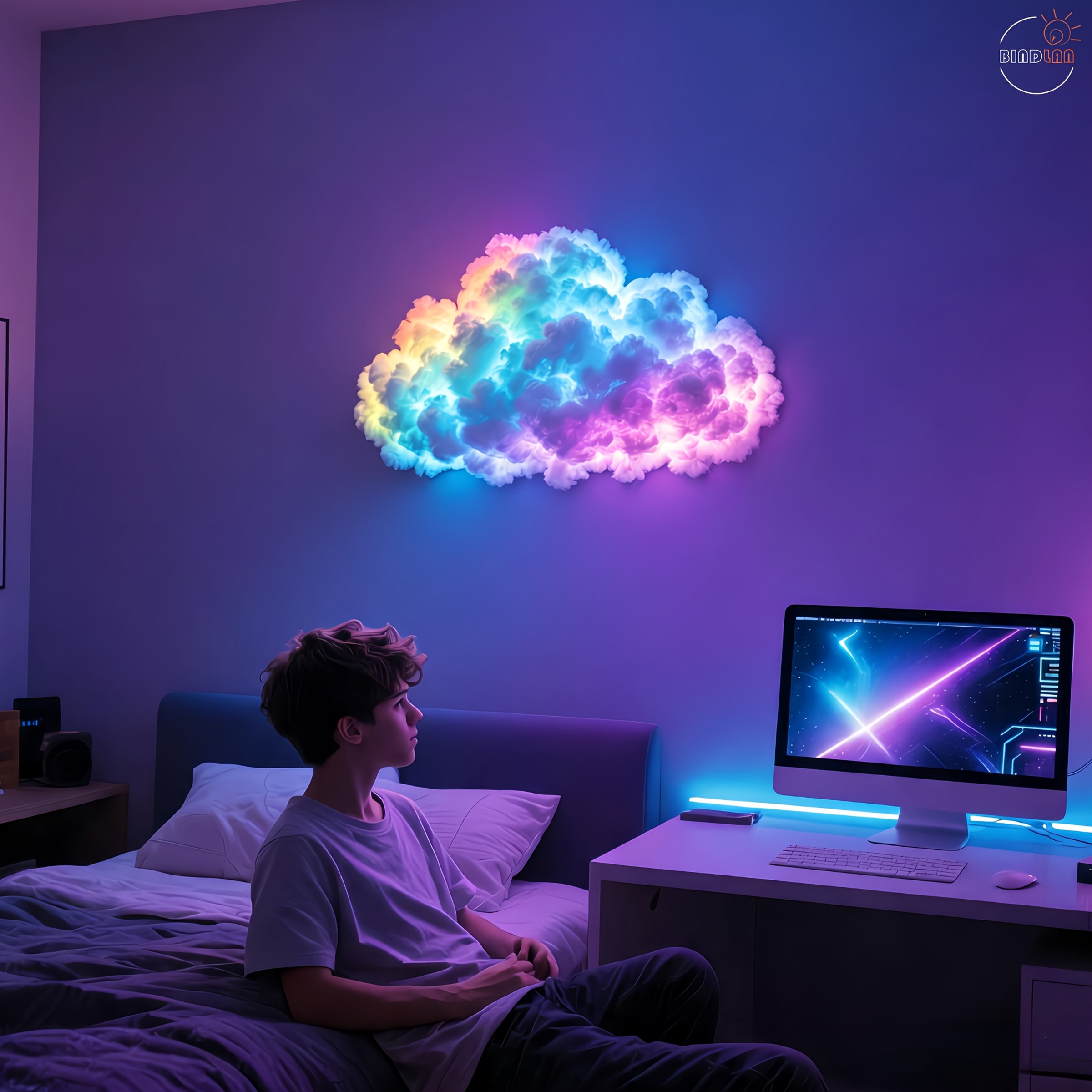 LED 3D Cloud Light, All-Holiday Universal Decor