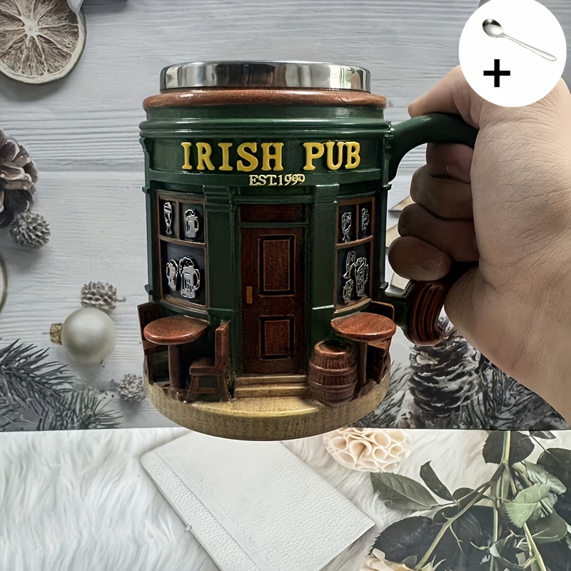 Image of 1pc Resin Stainless Steel Mug Home Decor Gift Resin Craft Ornament Coffee Cup Water Cup Suitable Foruse In 8 Scenarlos