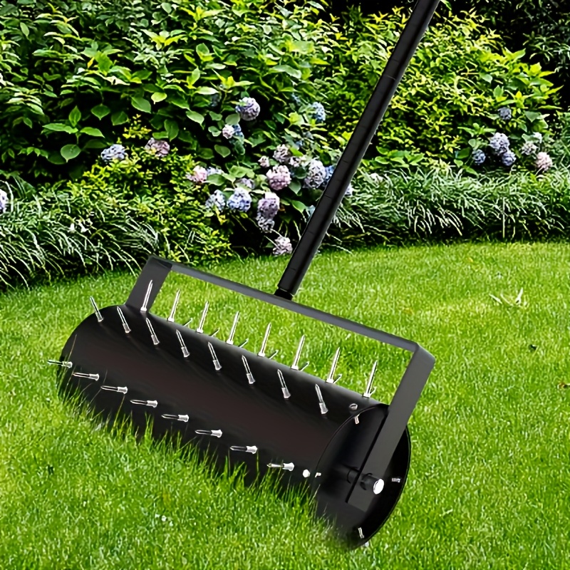 2-in-1 Lawn Core Aerator Lawn Tool, Lawn Aerator Spike,43 Inch Manual Soil Aerator Grass Aerating Tool Aeration For Yard