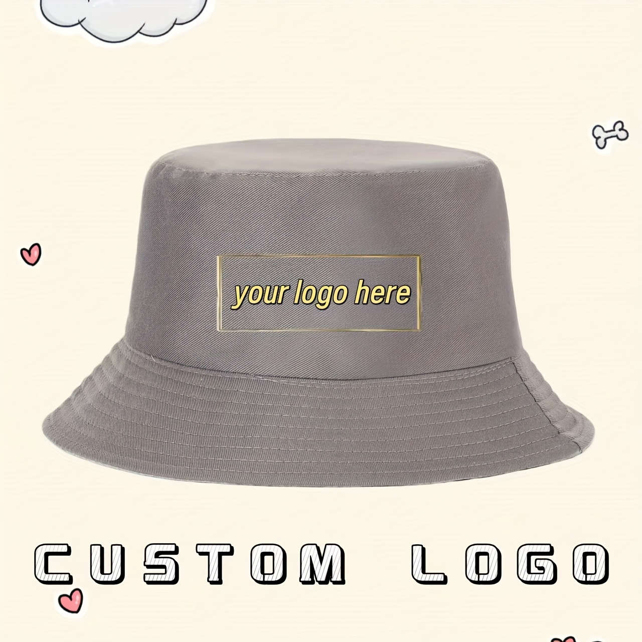 TEMU Customizable Text And Men's And Women's Fisherman Hat, Fashion Retro, Lightweight Breathable Multi-functional Bucket Hat, Suitable For Outdoor