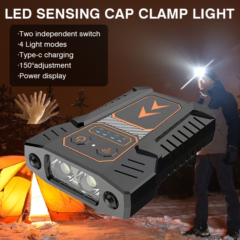 

New Led Smart Sensor Light, Type-c Charging, 3 Levels Of Light Source, Night Fishing Night Running Strong Light