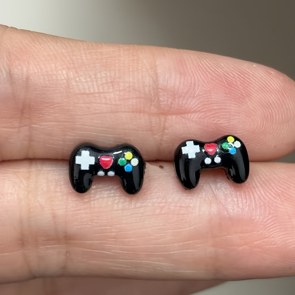 Image of Pair Of Sweet And Game Controller Shaped Earrings, Small And Cute, Perfect For Game Enthusiasts, , Or Wearing At Parties