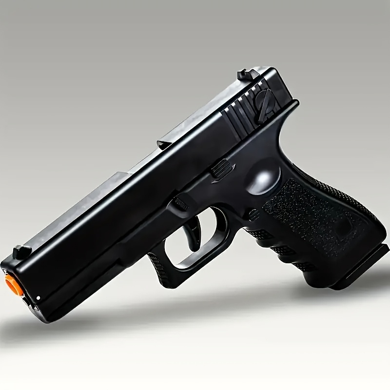 Realistic Toy Pistol with Soft Bullets - Spring-Loaded Shooting, Non-Lethal Safe Ammo, for Kids & Adults - Birthday Party, Halloween, Western Games - Looks Like Real Gun with Orange Tip Safety - Tabletop Decor Display, Party Game Accessory, Detailed Design, Sturdy Build, Adult Collectible