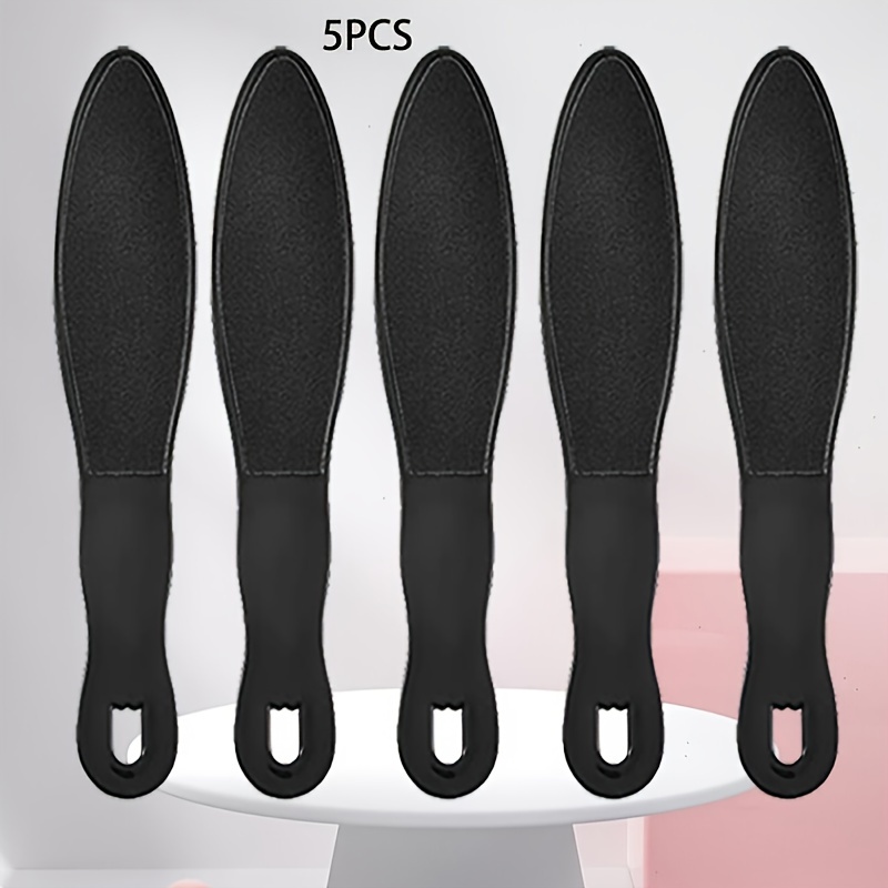 5pcs Large Double-sided Foot File Set For Dead Skin Removal - Double-sided Sandpaper Foot Files, Odorless, Durable Plastic Material, Foot Care Exfoliation Tool For Removal, Massage, And Beauty Set