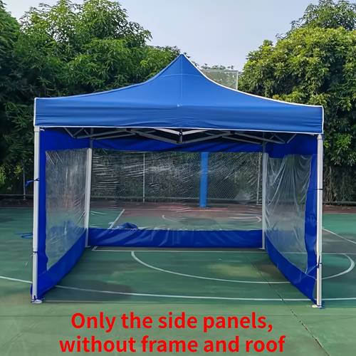 1pc waterproof and windproof outdoor fence red thick transparent fence fabric with adjustable corners for stalls and awnings frame not included