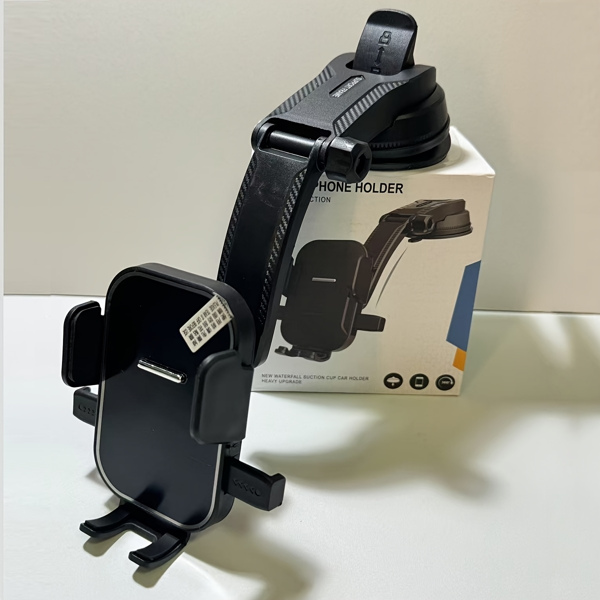 TEMU Car Phone Holder, Suction Cup 360-degree Rotatable Dashboard Mount For Navigation And Dashboard Use