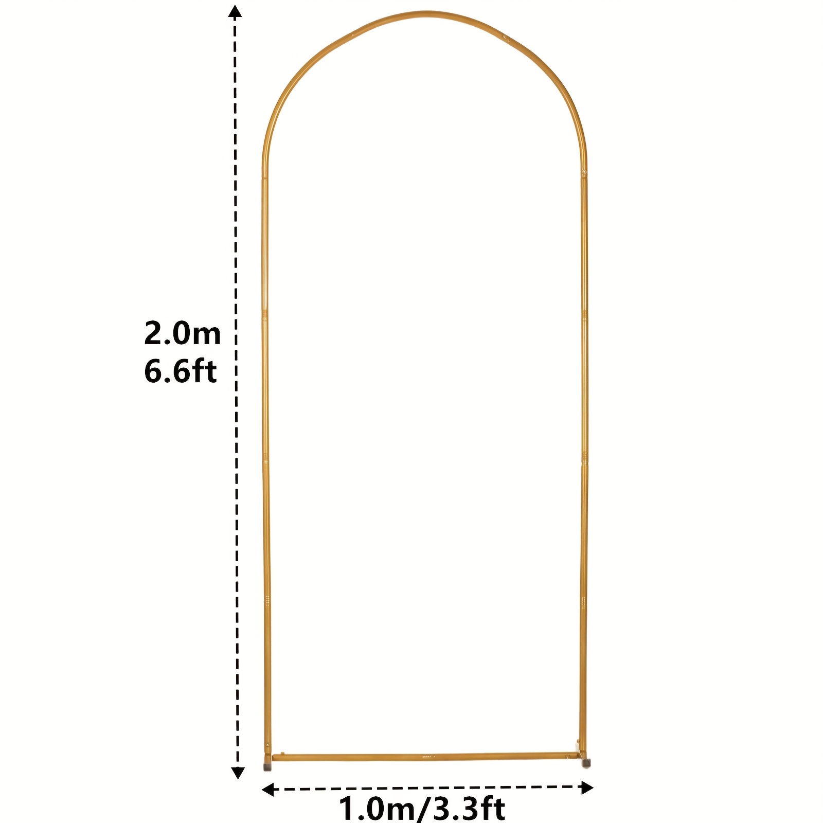 TEMU Wedding Arch Backdrop Stand 7.2ft&6.6ft&6ft Golden Metal Arch Backdrop Stand For Wedding Ceremony Shower Birthday Party Garden Floral Balloon