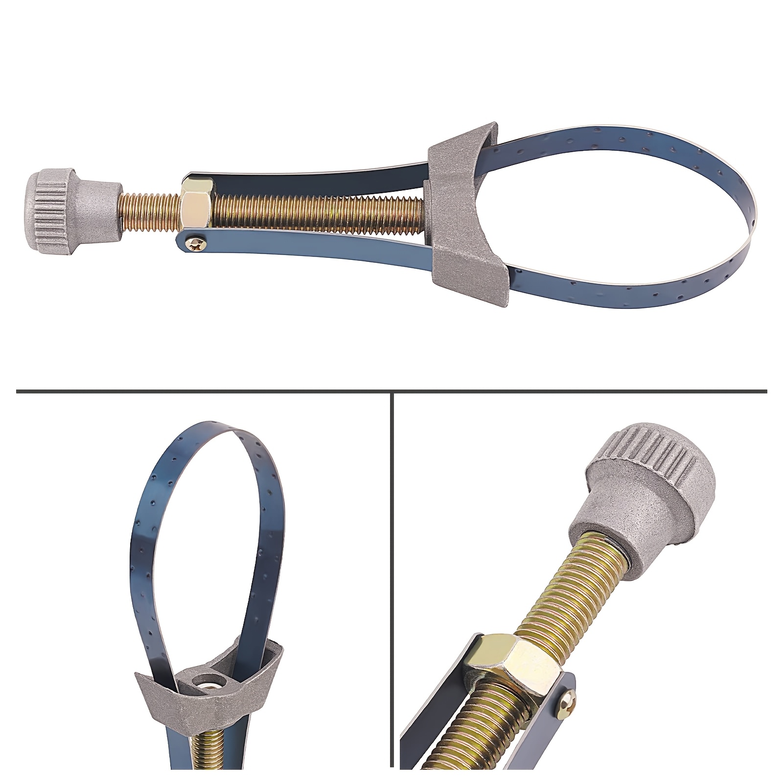 car auto filter tool strap wrench diameter adjustable 60mm to 120mm universal removal tools suction tweezers replacement tips strap wrench Product details 3